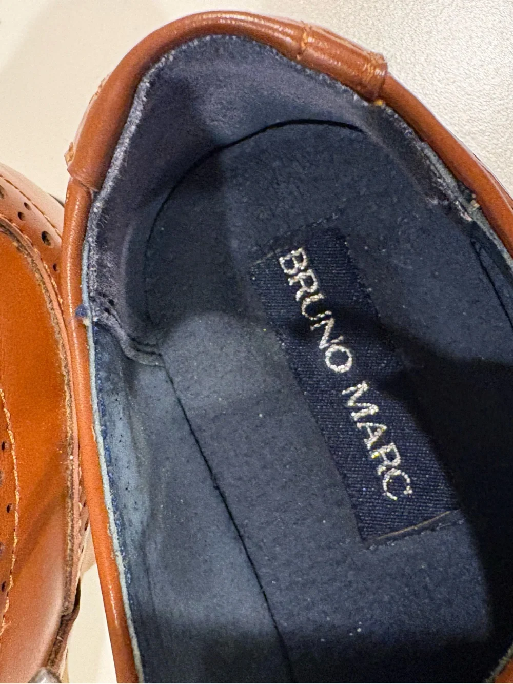 Bruno Marc || Prince Classic Oxfords Wingtip Dress Shoes Cognac Tan Brown
